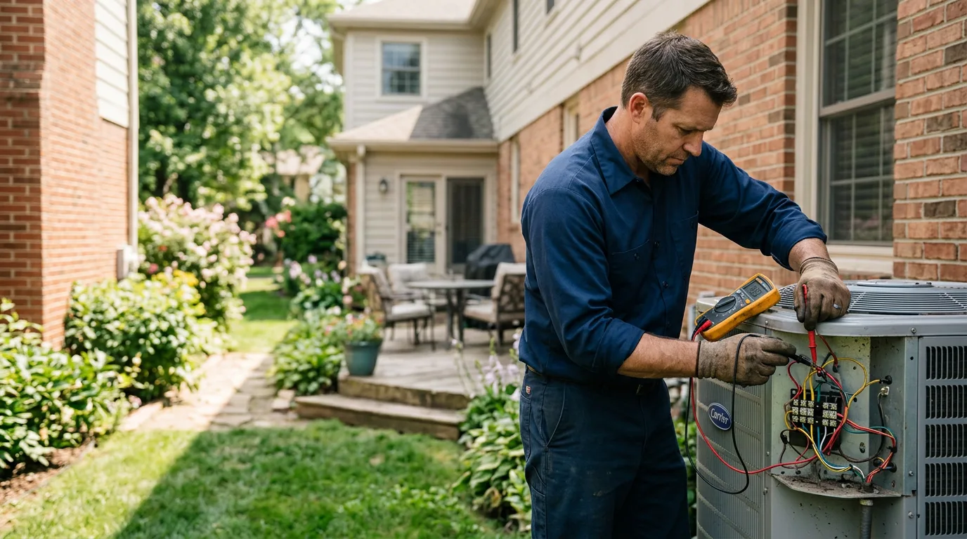 HVAC technician working near Tipp City, OH